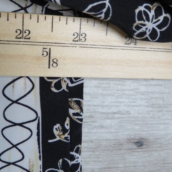 Truffles* Women's Long Sleeve Button Down Curved Hem Pad Shoulders Blouse~ Large - Picture 7 of 9